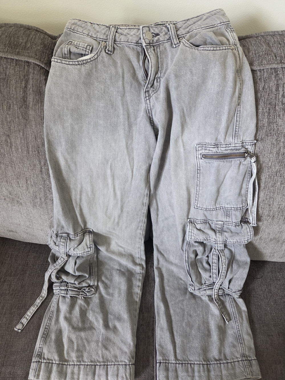 wild fable Light Gray Relaxed Cargo Jeans